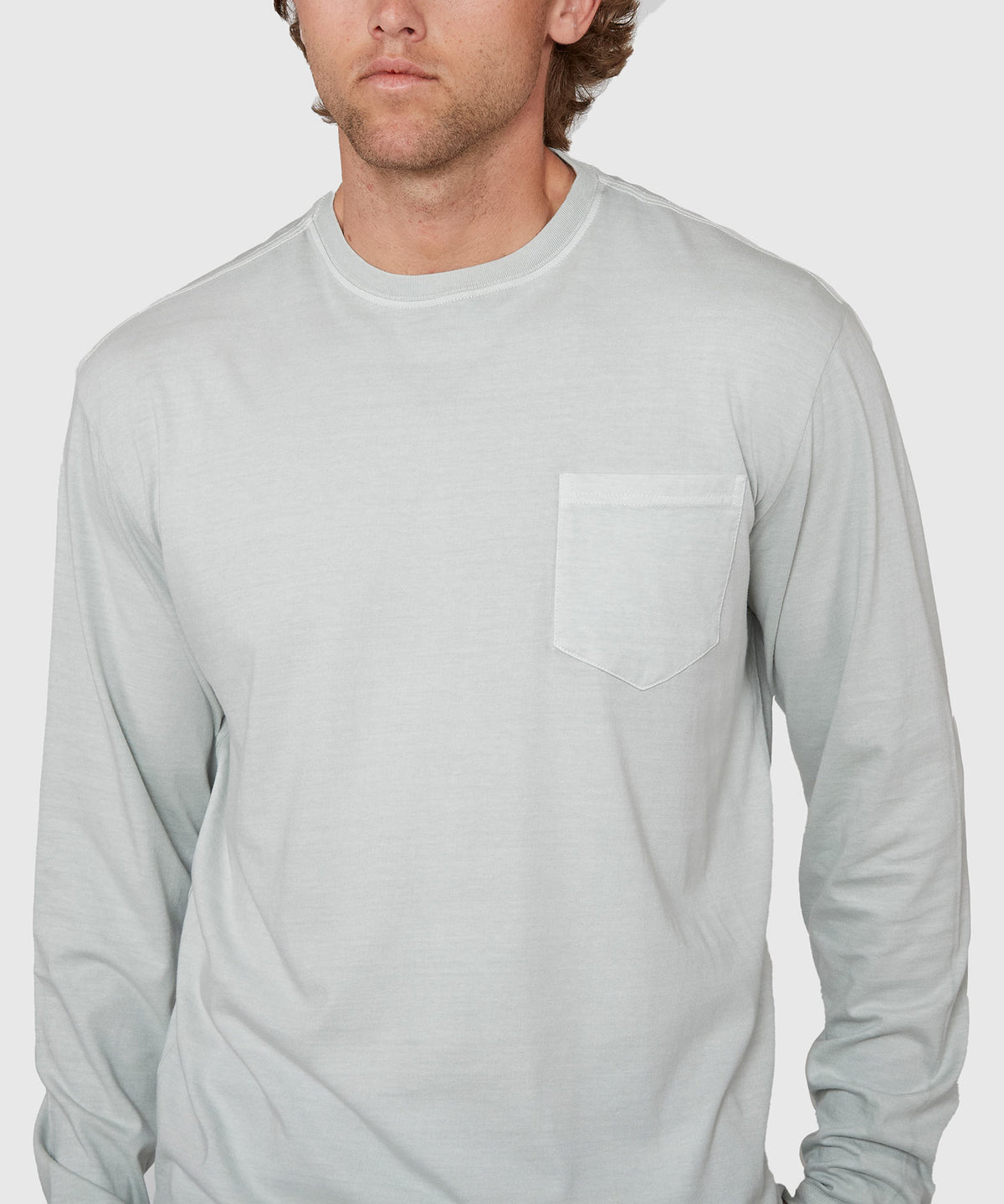 Westport Lifestyle Long Sleeve Ocean Washed Crew Neck T-Shirt, Men's Big & Tall