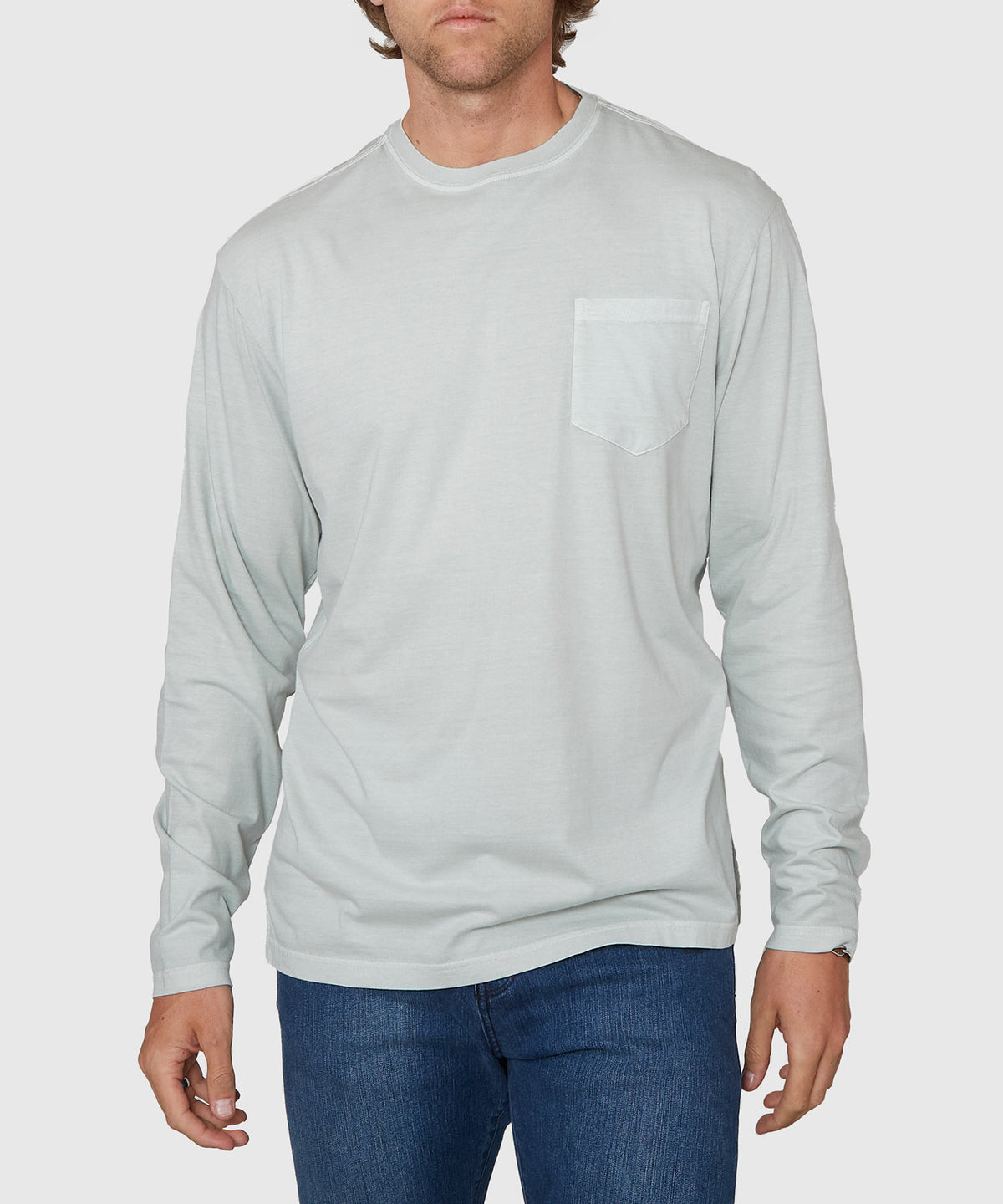 Westport Lifestyle Long Sleeve Ocean Washed Crew Neck T-Shirt, Men's Big & Tall