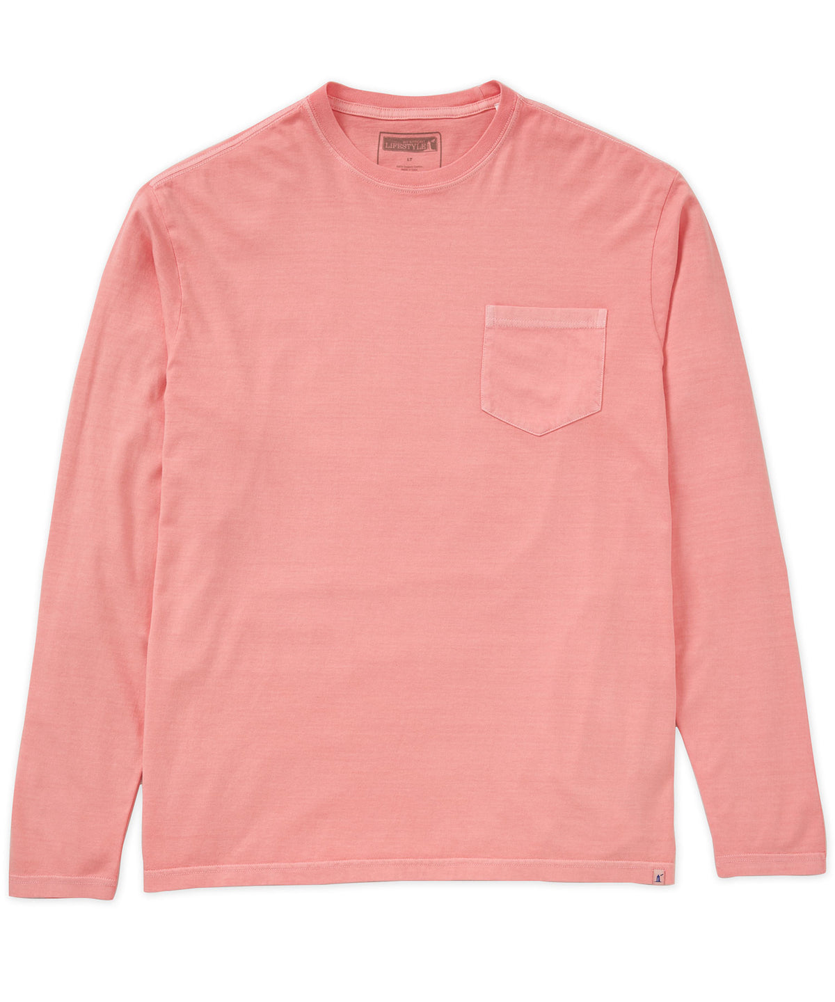 Westport Lifestyle Long Sleeve Ocean Washed Crew Neck T-Shirt, Men's Big & Tall