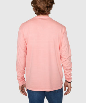 Westport Lifestyle Long Sleeve Ocean Washed Crew Neck T-Shirt
