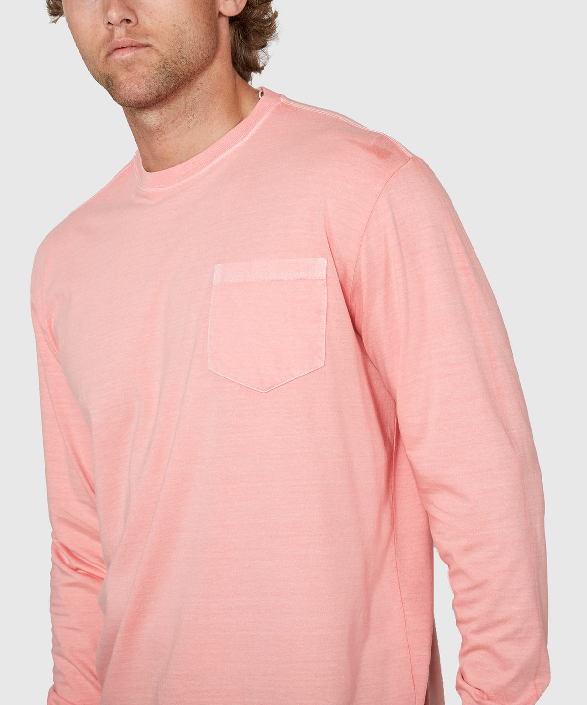 Westport Lifestyle Long Sleeve Ocean Washed Crew Neck T-Shirt, Men's Big & Tall