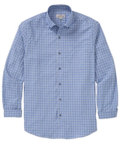 Westport Lifestyle Long Sleeve Button Down Collar Plaid Sport Shirt, Men's Big & Tall