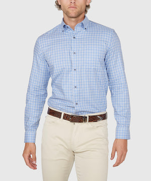 Westport Lifestyle Long Sleeve Button Down Collar Plaid Sport Shirt