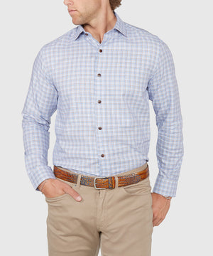 Westport Lifestyle Long Sleeve Button Down Collar Plaid Sport Shirt