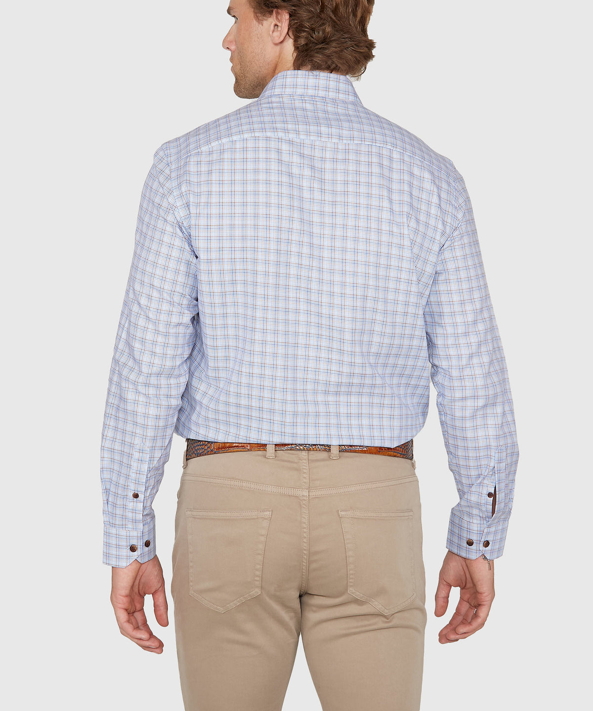 Westport Lifestyle Long Sleeve Button Down Collar Plaid Sport Shirt, Men's Big & Tall