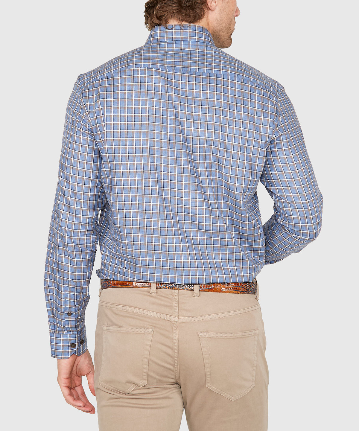 Westport Lifestyle Long Sleeve Button Down Collar Plaid Sport Shirt, Men's Big & Tall