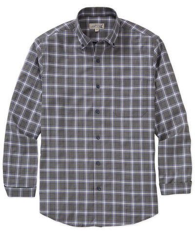 Westport Lifestyle Long Sleeve Button Down Collar Plaid Sport Shirt, Men's Big & Tall