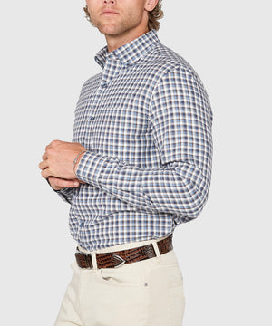 Westport Lifestyle Long Sleeve Button Down Collar Plaid Sport Shirt
