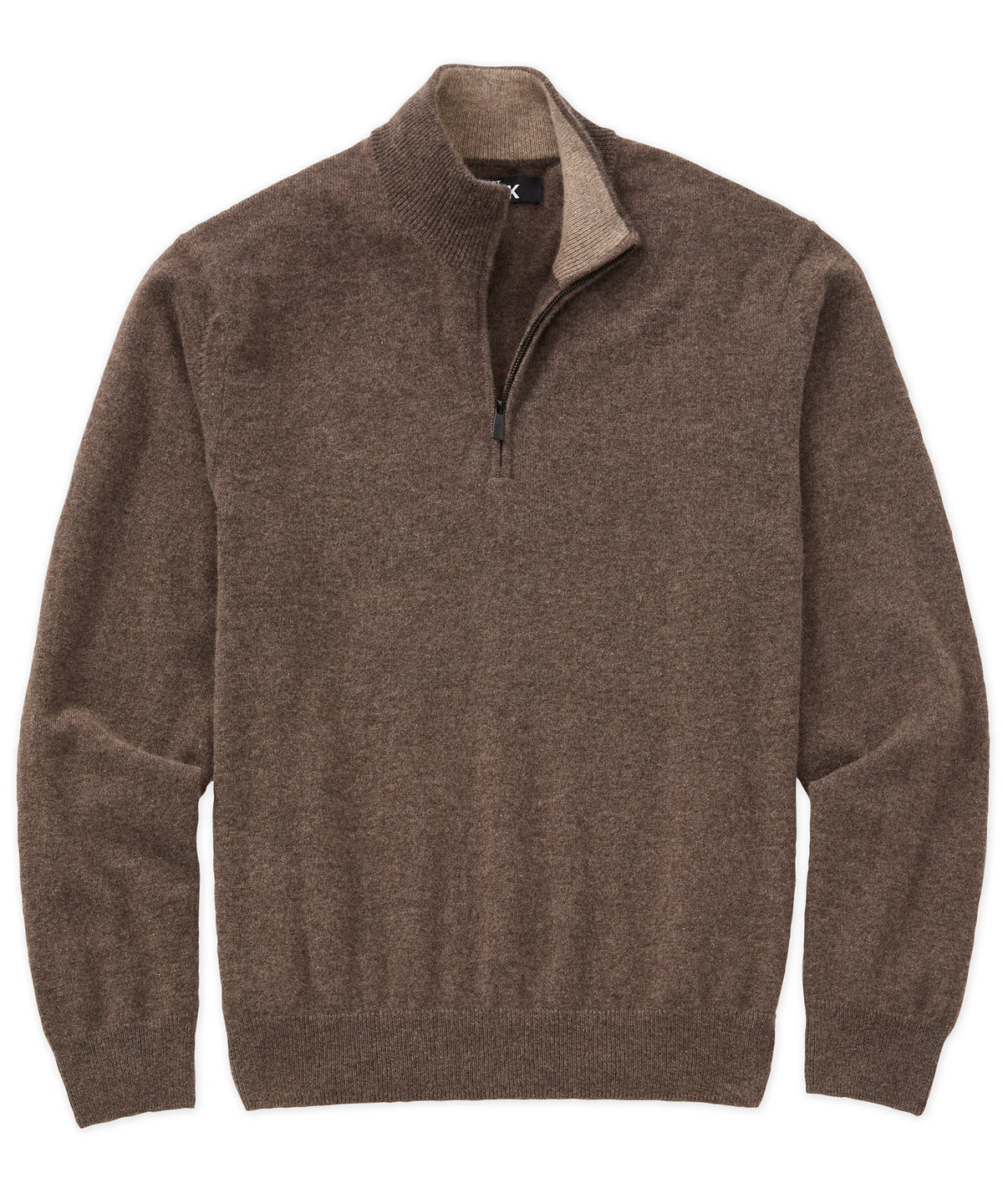 Westport Black Long Sleeve Heritage Cashmere Quarter Zip Pullover, Men's Big & Tall