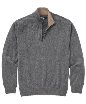 Westport Black Long Sleeve Heritage Cashmere Quarter Zip Pullover