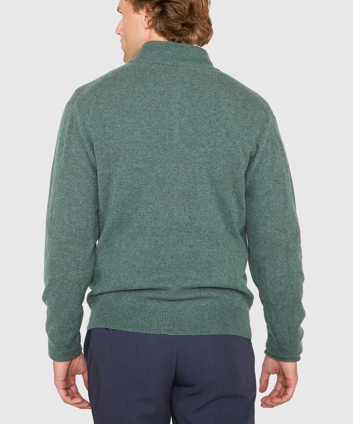 Westport Black Long Sleeve Heritage Cashmere Quarter Zip Pullover, Men's Big & Tall