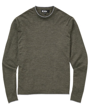 Westport Black Long Sleeve Westbrook Tipped Crew Pullover