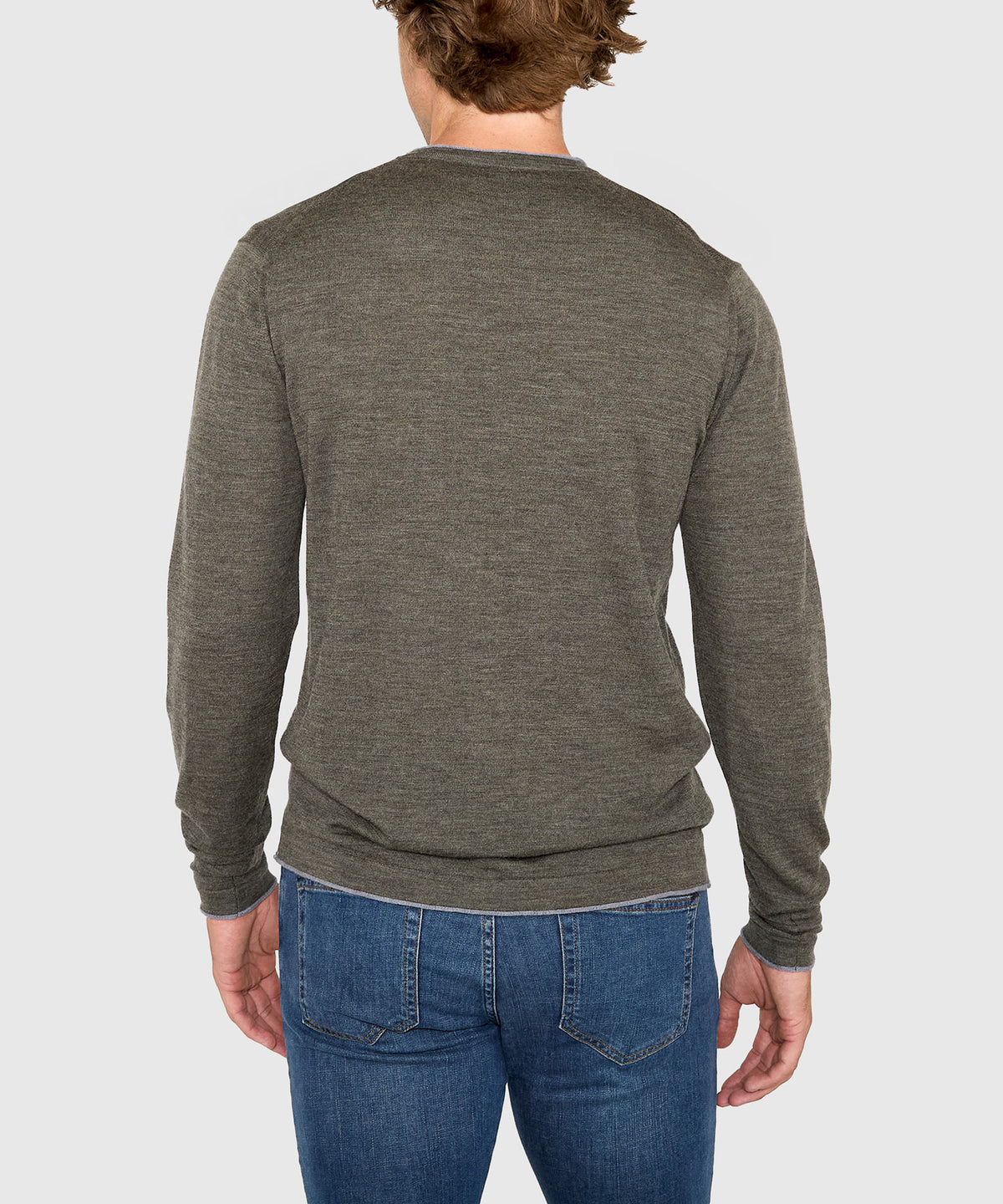 Westport Black Long Sleeve Westbrook Tipped Crew Pullover, Men's Big & Tall