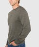 Westport Black Long Sleeve Westbrook Tipped Crew Pullover