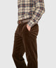 Westport Black Westfield Flat Front Corduroy Pant