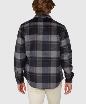 Westport Black Ridgeview Wool Blend Houndstooth Shirt Jacket