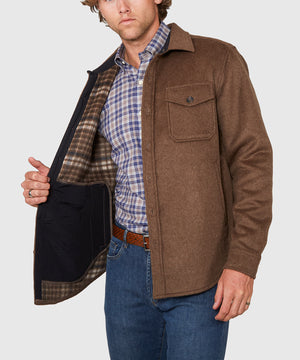 Westport Black Ridgeview Wool Blend Plaid Shirt Jacket