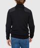 Westport Black Ribbed Military Half Zip Pullover