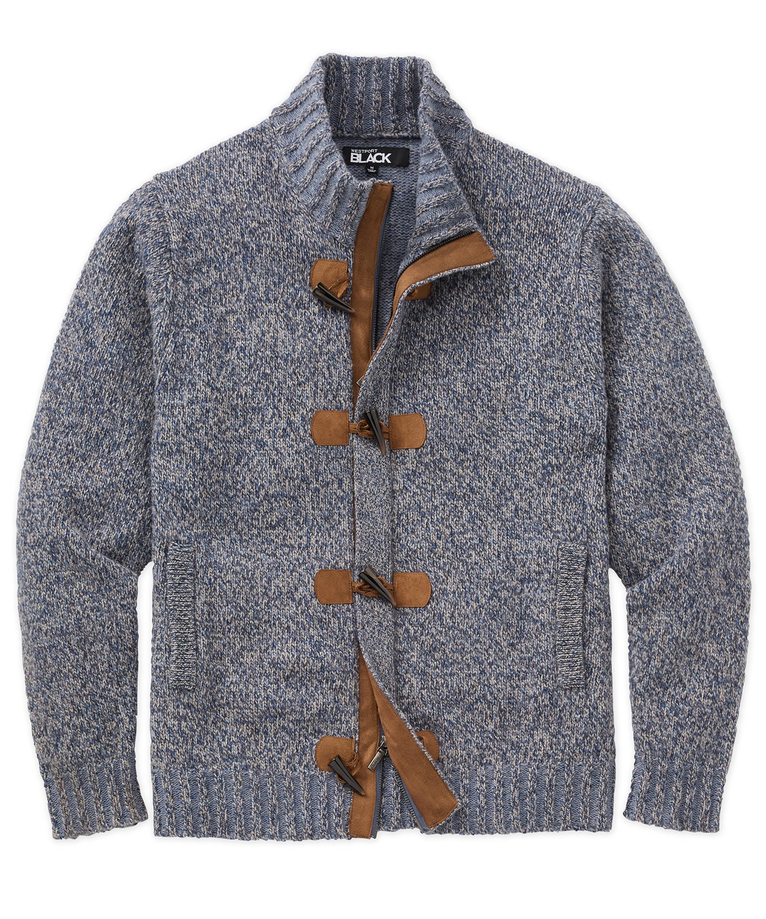 Westport Black Nordic Toggle Sweater, Men's Big & Tall