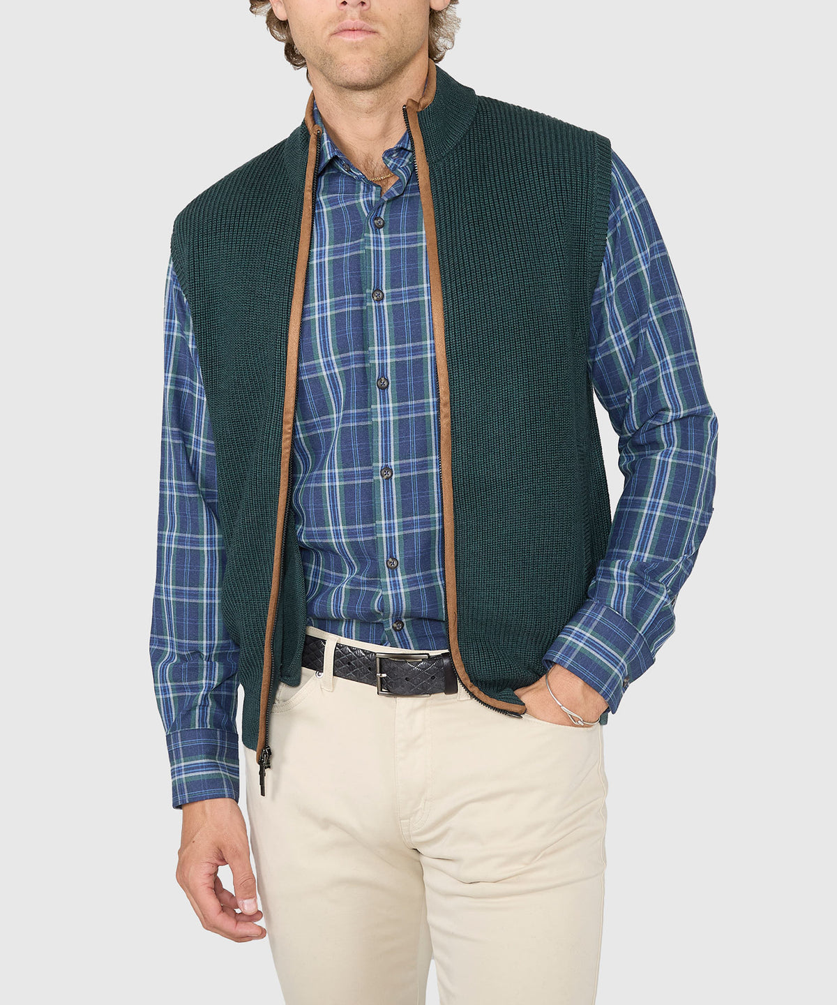 Westport Black Mystic Merino Wool Full Zip Vest, Men's Big & Tall