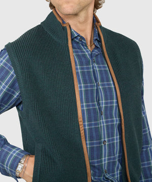 Westport Black Mystic Merino Wool Full Zip Vest