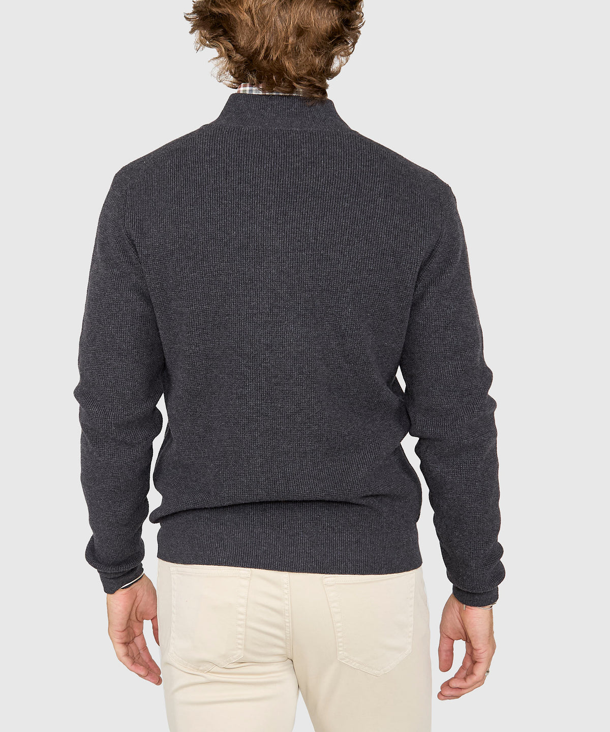 Westport Black Legacy Cotton Cashmere Button Mock Sweater, Men's Big & Tall