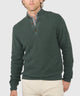 Westport Black Legacy Cotton Cashmere Button Mock Sweater