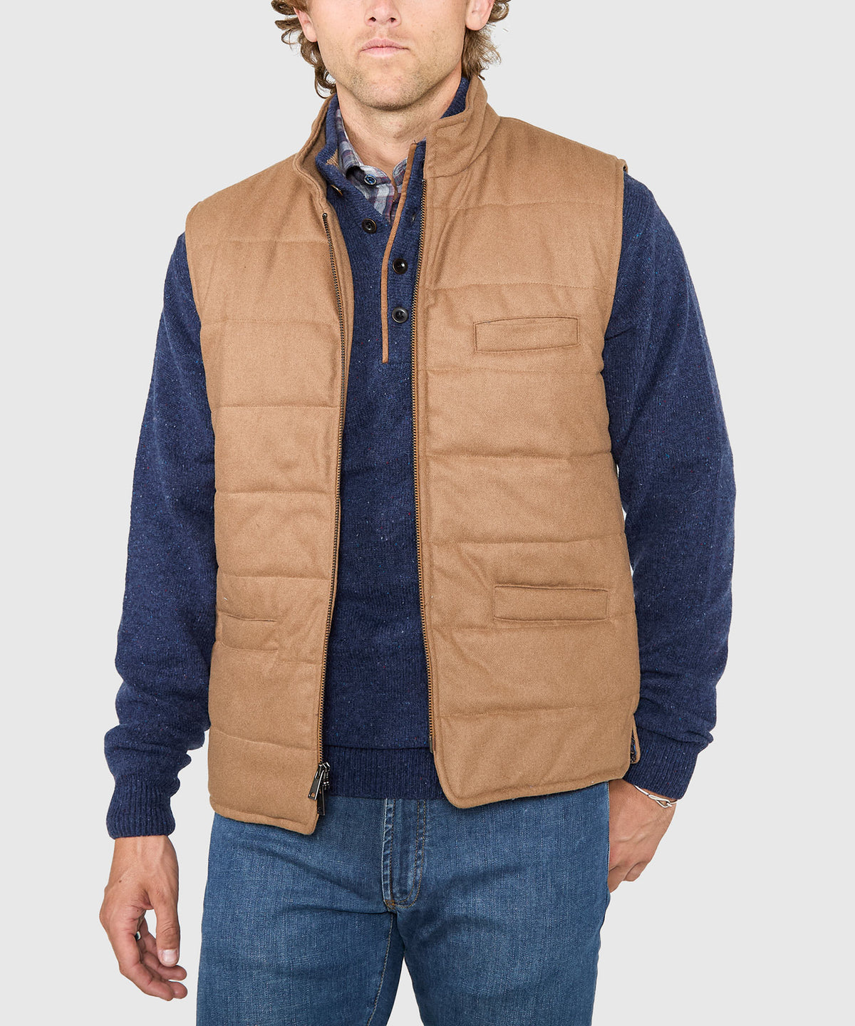Westport Black Wool Blend Commuter Vest, Men's Big & Tall