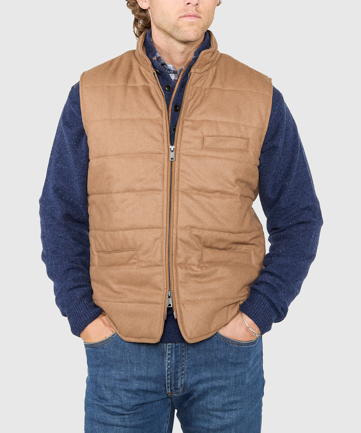 Westport Black Wool Blend Commuter Vest, Men's Big & Tall