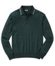 Westport Black Long Sleeve Retro Tipped Merino Polo