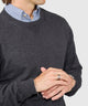 Westport Lifestyle Iconic Keyhole Cotton Cashmere Crew Neck Sweater