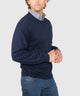 Westport Lifestyle Iconic Keyhole Cotton Cashmere Crew Neck Sweater