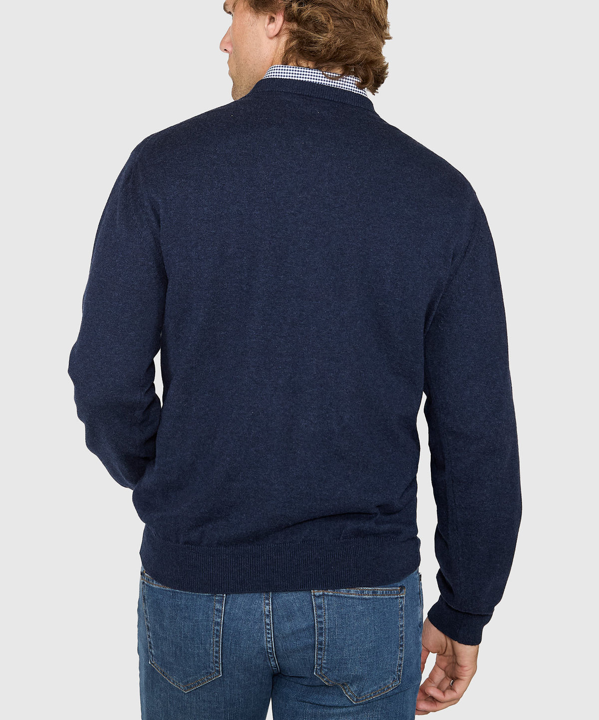 Westport Lifestyle Iconic Keyhole Cotton Cashmere Crew Neck Sweater, Men's Big & Tall