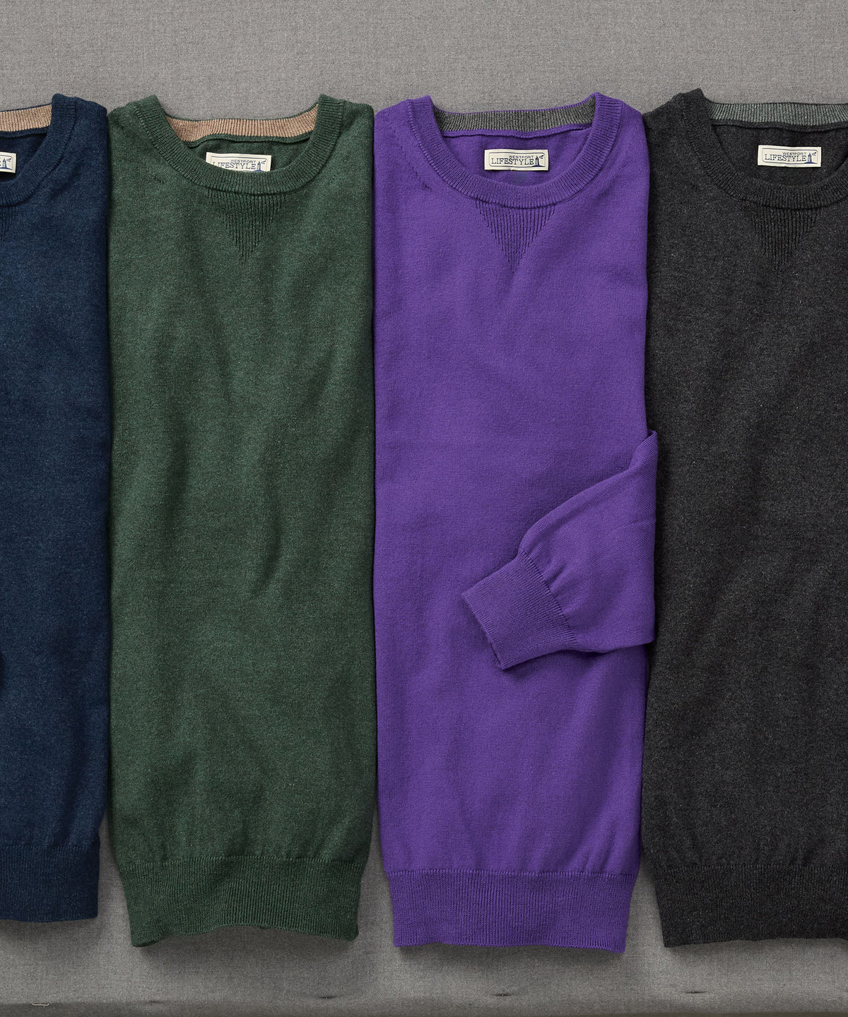 Westport Lifestyle Iconic Keyhole Cotton Cashmere Crew Neck Sweater, Men's Big & Tall