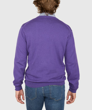 Westport Lifestyle Iconic Keyhole Cotton Cashmere Crew Neck Sweater