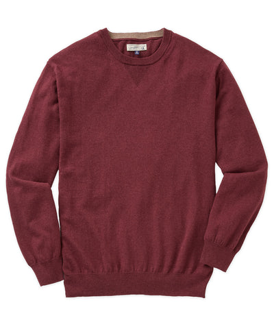Westport Lifestyle Iconic Keyhole Cotton Cashmere Crew Neck Sweater, Men's Big & Tall