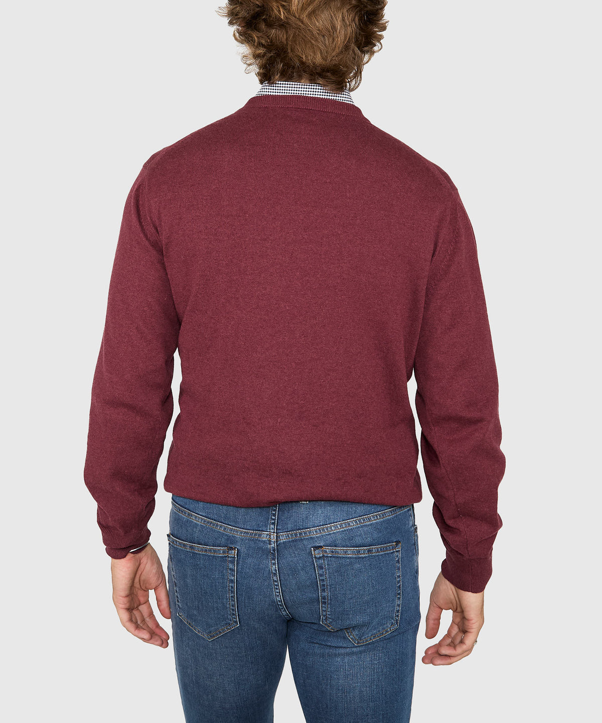 Westport Lifestyle Iconic Keyhole Cotton Cashmere Crew Neck Sweater, Men's Big & Tall