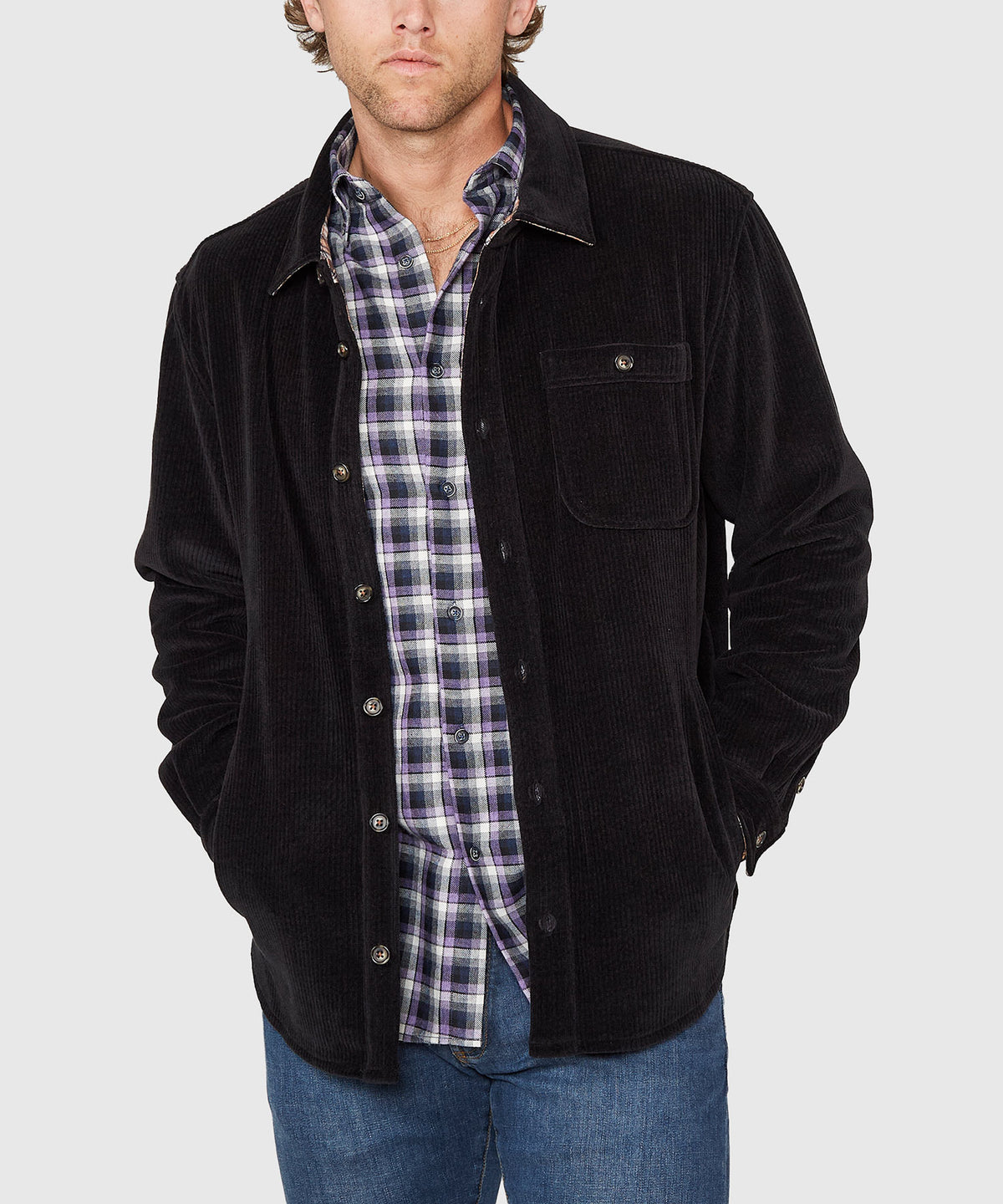 Westport Lifestyle Yellowstone Knit Corded Shirt Jacket, Men's Big & Tall
