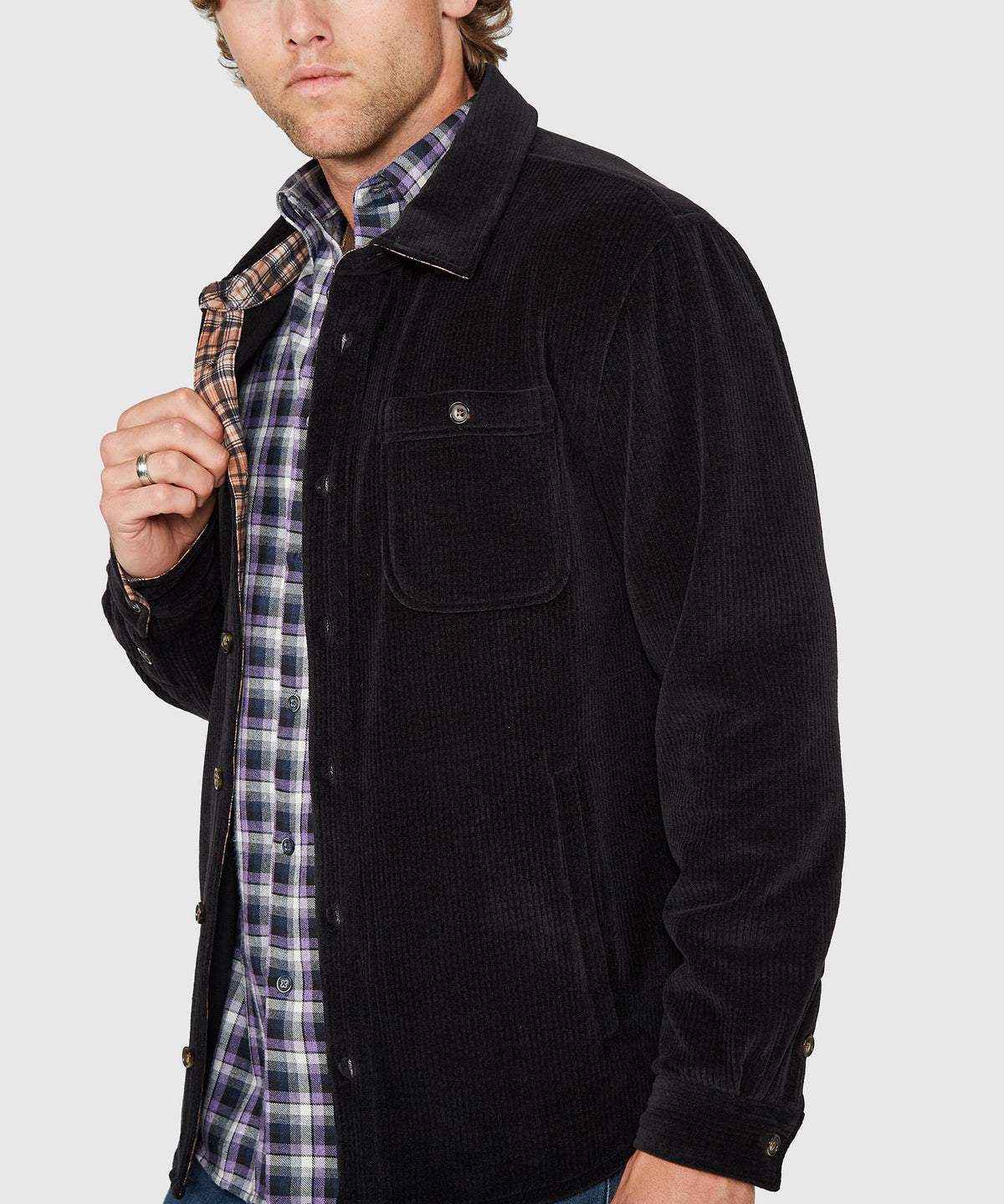 Westport Lifestyle Yellowstone Knit Corded Shirt Jacket, Men's Big & Tall