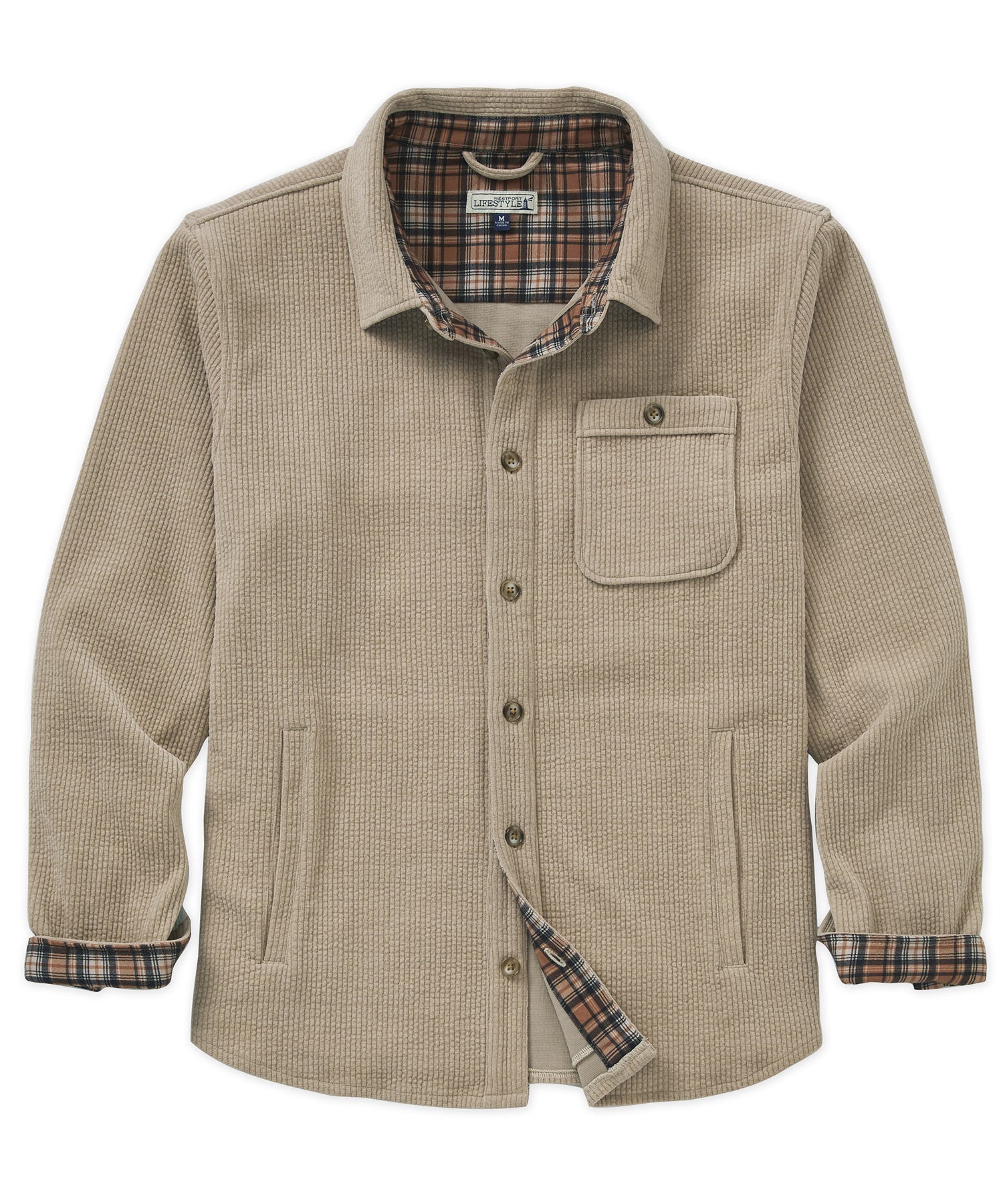 Westport Lifestyle Yellowstone Knit Corded Shirt Jacket, Men's Big & Tall