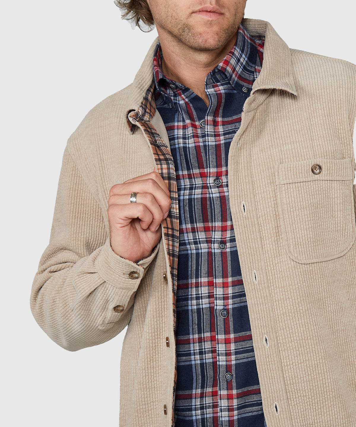 Westport Lifestyle Yellowstone Knit Corded Shirt Jacket, Men's Big & Tall