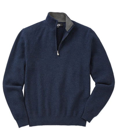 Westport Lifestyle Pinecrest Cotton Cashmere Quarter Zip Sweater, Men's Big & Tall