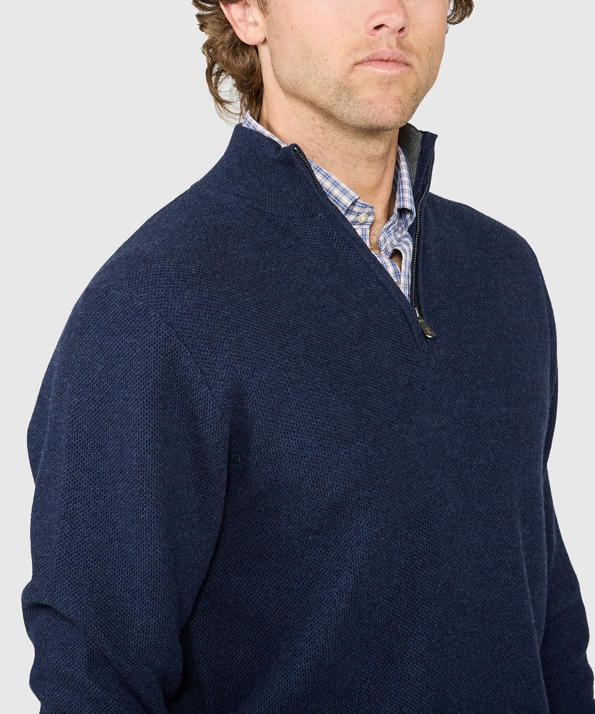 Westport Lifestyle Pinecrest Cotton Cashmere Quarter Zip Sweater, Men's Big & Tall