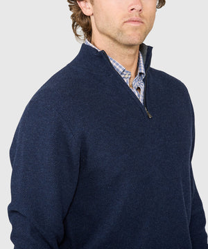 Westport Lifestyle Pinecrest Cotton Cashmere Quarter Zip Sweater