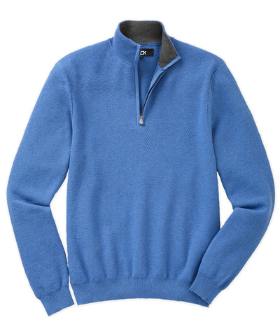 Westport Lifestyle Pinecrest Cotton Cashmere Quarter Zip Sweater, Men's Big & Tall