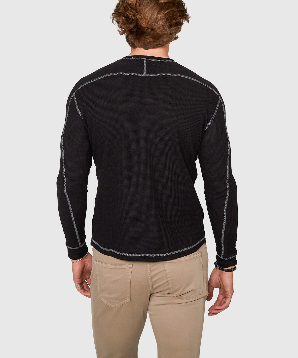 Westport Lifestyle Long Sleeve Cooper Waffle Crew Neck Knit Shirt, Men's Big & Tall