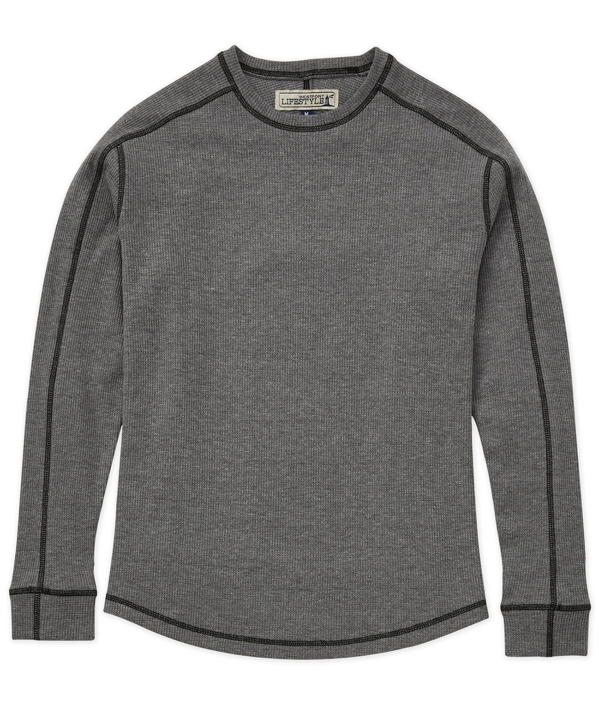 Westport Lifestyle Long Sleeve Cooper Waffle Crew Neck Knit Shirt, Men's Big & Tall