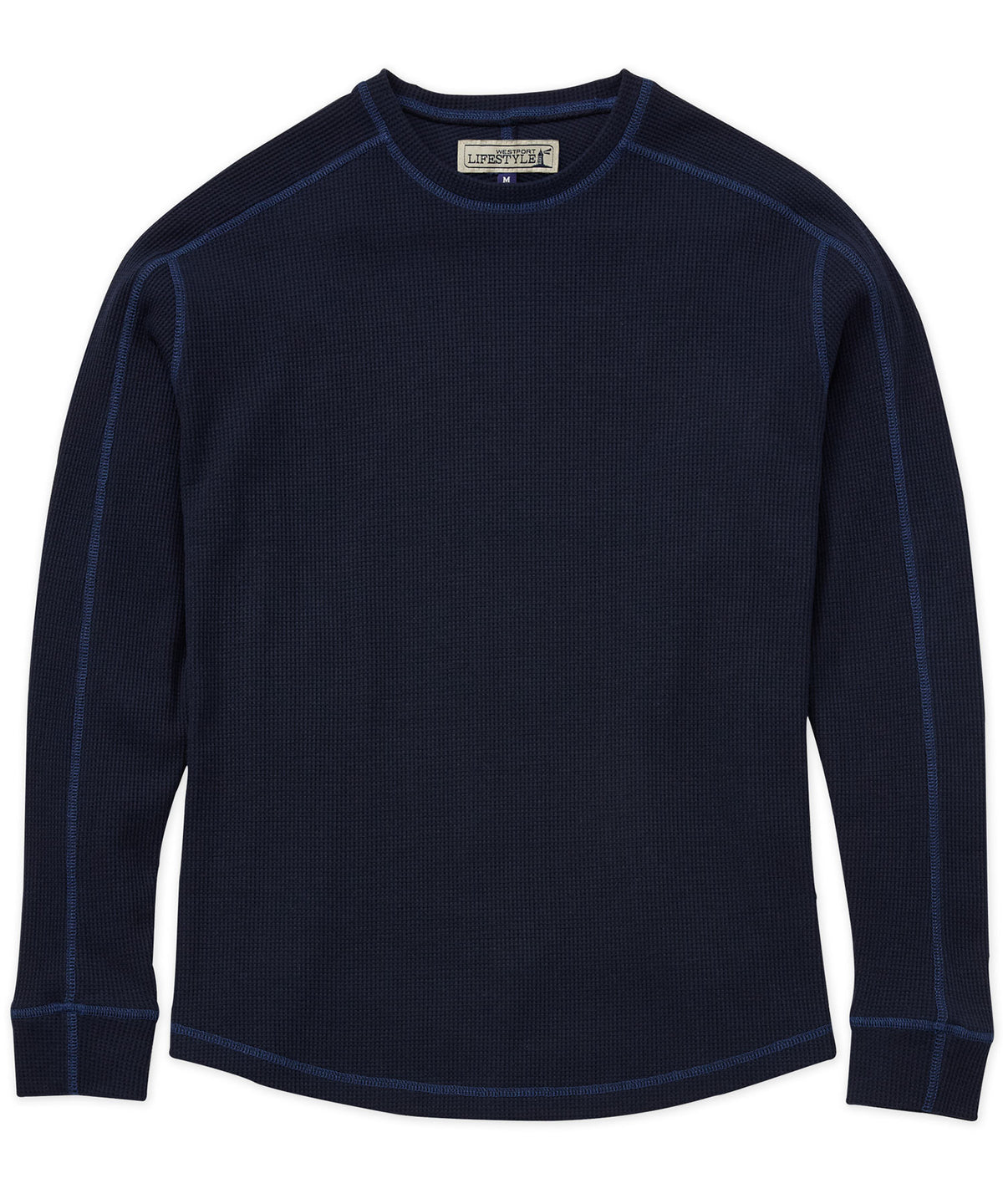 Westport Lifestyle Long Sleeve Cooper Waffle Crew Neck Knit Shirt, Men's Big & Tall