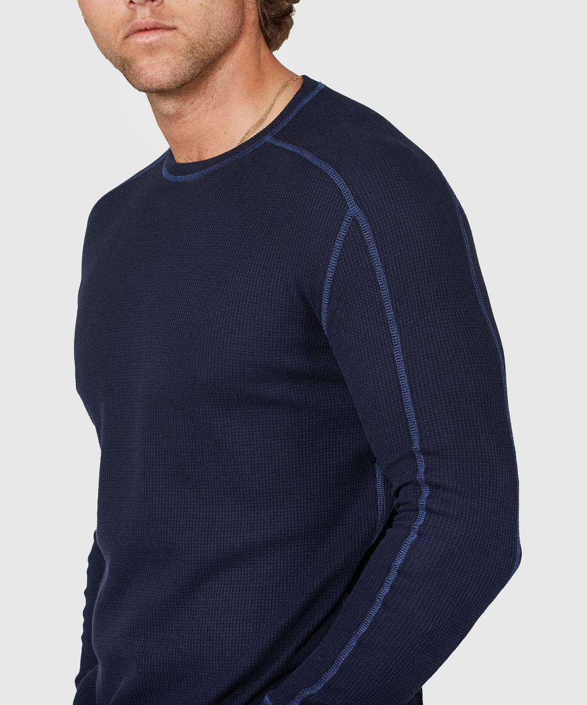 Westport Lifestyle Long Sleeve Cooper Waffle Crew Neck Knit Shirt, Men's Big & Tall