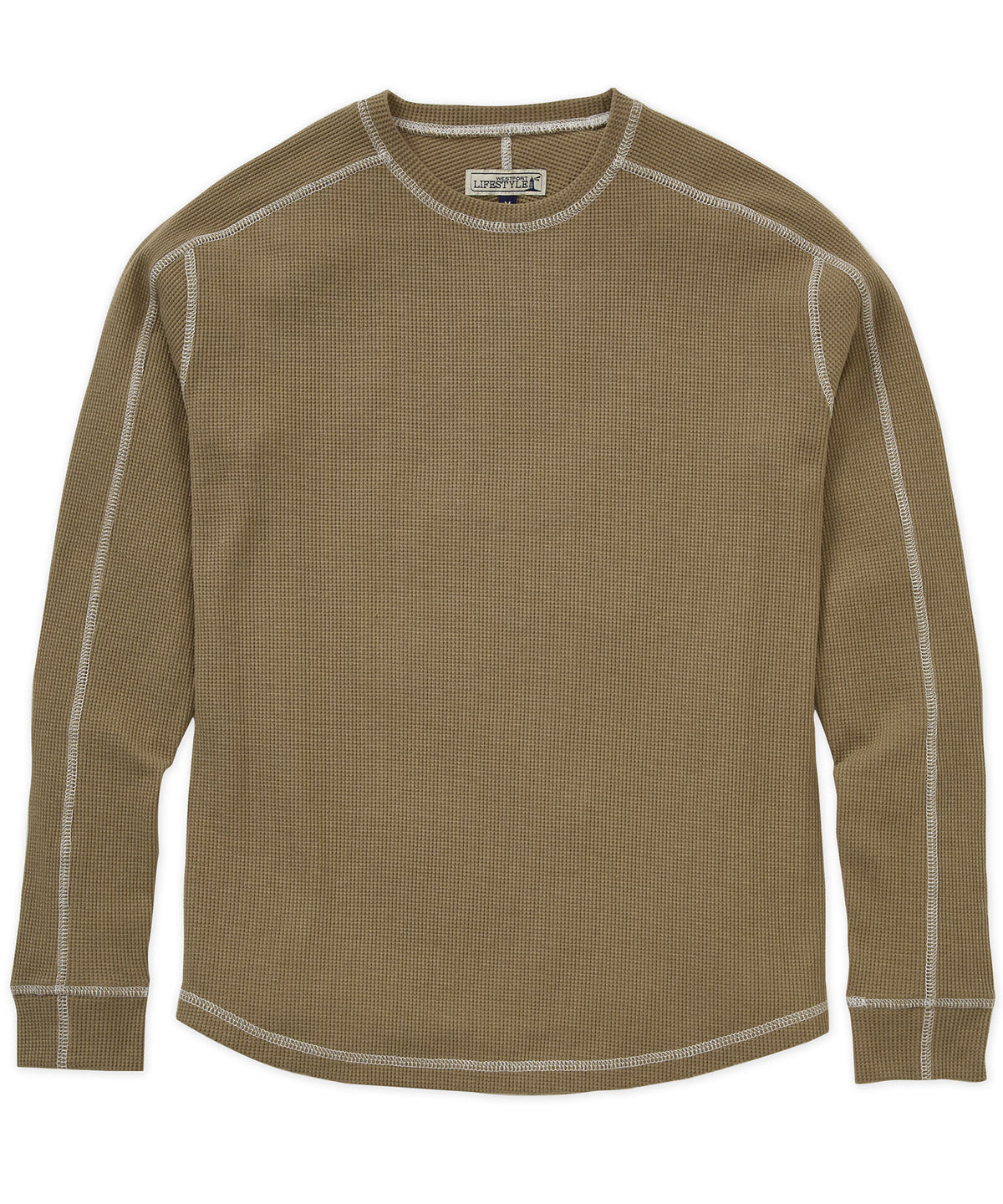 Westport Lifestyle Long Sleeve Cooper Waffle Crew Neck Knit Shirt, Men's Big & Tall